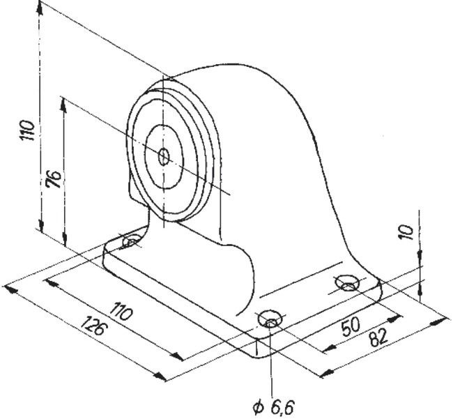 Türhaftmagnet 800N 24V DC Aufb rnd Alu f.Wandmont Geeignet für Bodenmontage