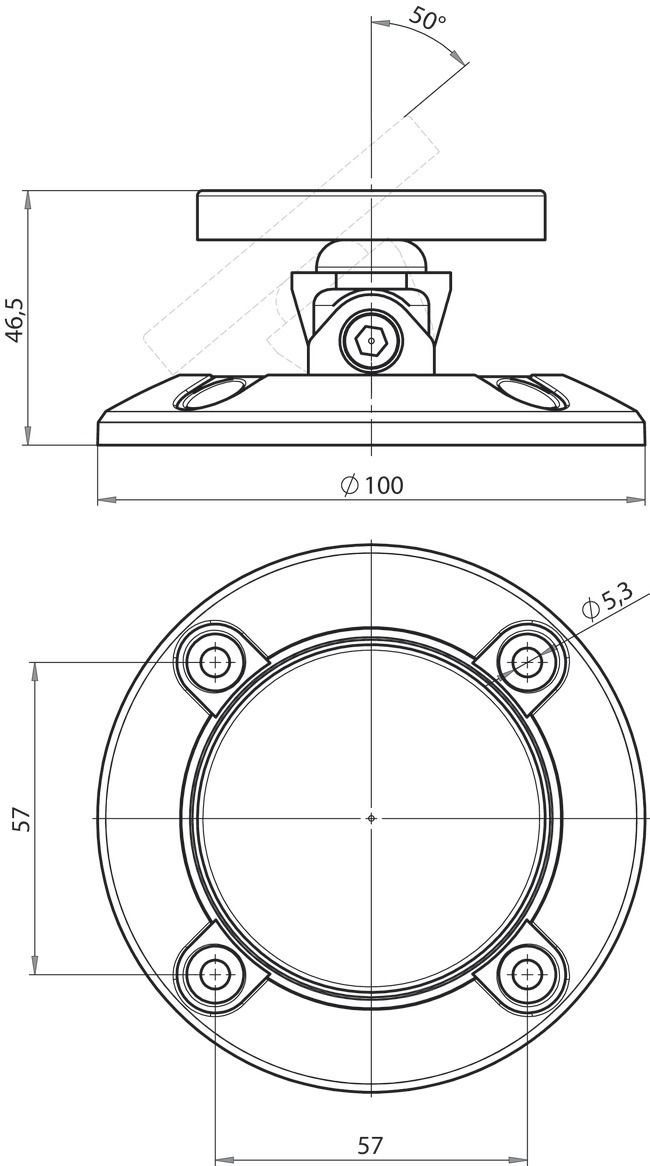 Türhaftmagnet 24V DC Aufb rnd ST