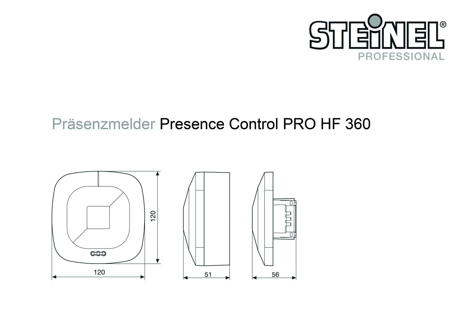 Präsenzmelder-Bus DALI UP ws 360° v140° 2,8m Unterkriechschutz Reichweite: 4m