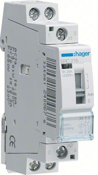 Installationsschütz 16A 230V/AC 400V/AC 2S 2Ö 1100W/AGL 570VA/LL 2TE