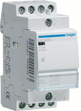 Installationsschütz 25A 230V/UC 400V/UC 3S 1Ö 1900W/AGL 950VA/LL 2TE