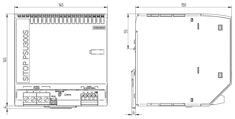 Gleichstromversorgung REG 24V 960W IP20 400-500VAC 40A f.Reiheneinb Kurzschlussf
