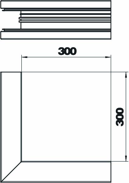 Außeneck GEB-K 70x70mm UT 90° Alu natur hfr anod/elox