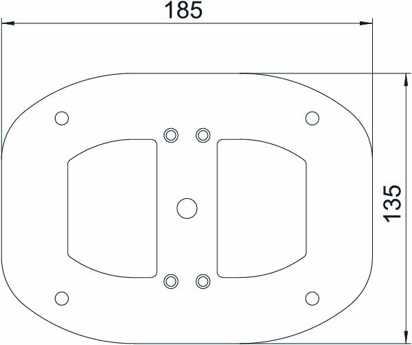 Sockel Installationssäule 3mm ST vz weiß/aluminium RAL9006