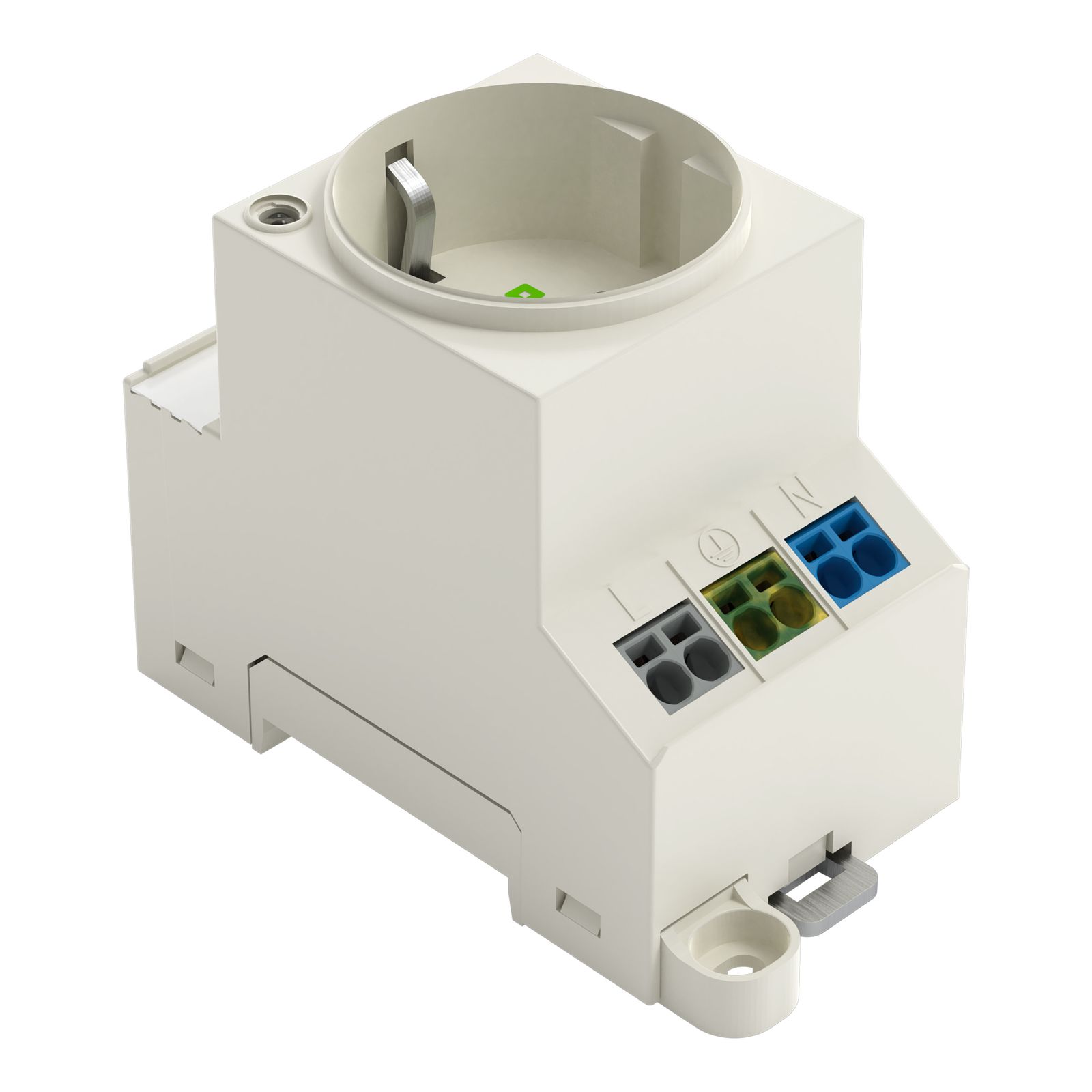 Steckdose REG 250V/AC 16A m.KontrLeuchte 2,5TE Mit Kontroll-Leuchte 84,7mm IP20