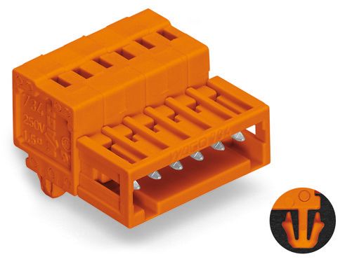 Verbindungsklemme 8p or Serie 734 10A 0,08-1,5qmm Thermopl 3,81mm Federzugans