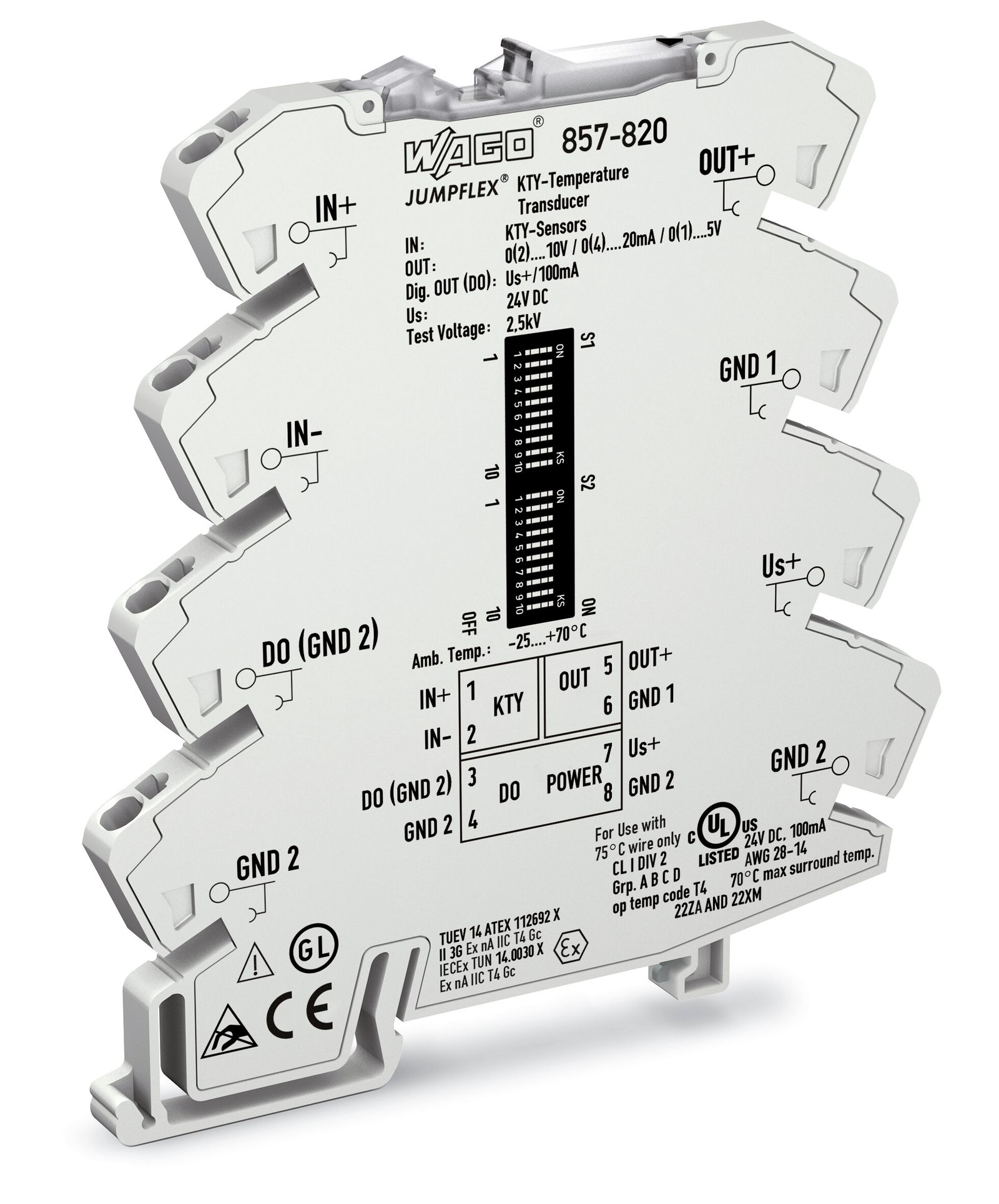 Trennverstärker 16,8-31,2 Serie 857 1Kan Federzugans 600-2000Ohm