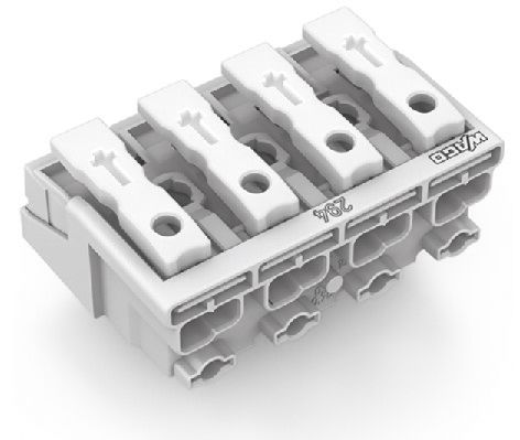 Klemmleiste 4p ws Serie 294 24A Thermopl 0,5-2,5qmm 40mm Federzugans Steckklemm