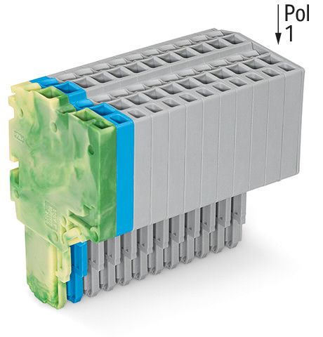 Klemmleiste 12p gr/bl/gn- Serie 2020 13,5A 0,14-1,5qmm Thermopl 3,5mm