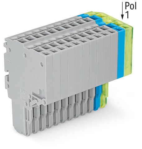 Klemmleiste 14p gr/bl/gn- Serie 2020 13,5A 0,14-1,5qmm Thermopl 3,5mm