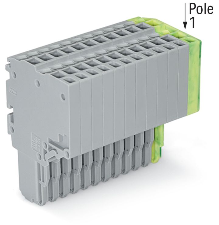 Klemmleiste 15p gr/gn-ge Serie 2020 13,5A 0,14-1,5qmm Thermopl 3,5mm