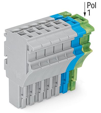 Verbindungsklemme 8p gr/b Serie 2022 24A 0,25-4qmm Thermopl 41,6mm Federzugans