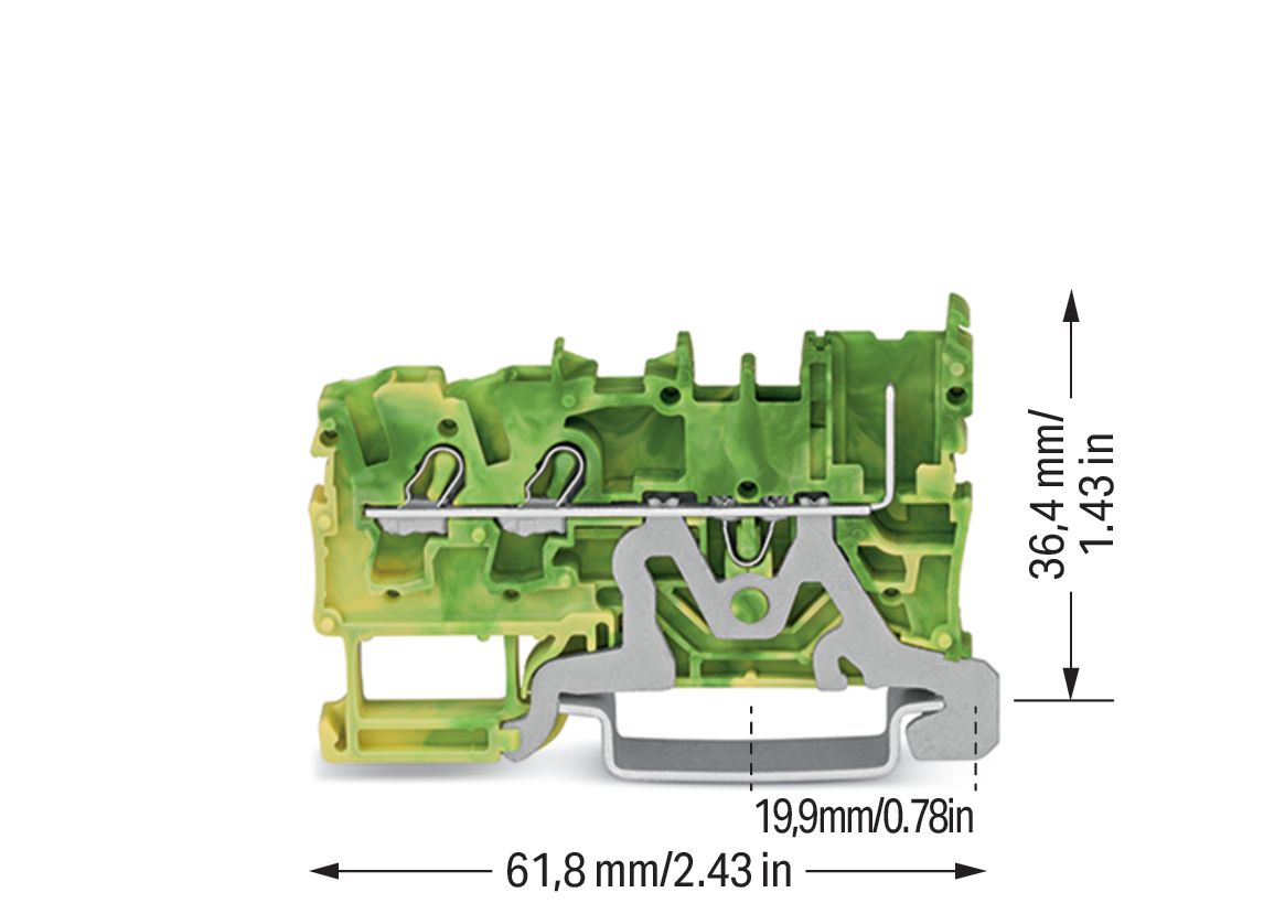 Schutzleiter-Reihenklemme Serie 2022 0,25-4qmm gn/ge 1Etage APL_erf.