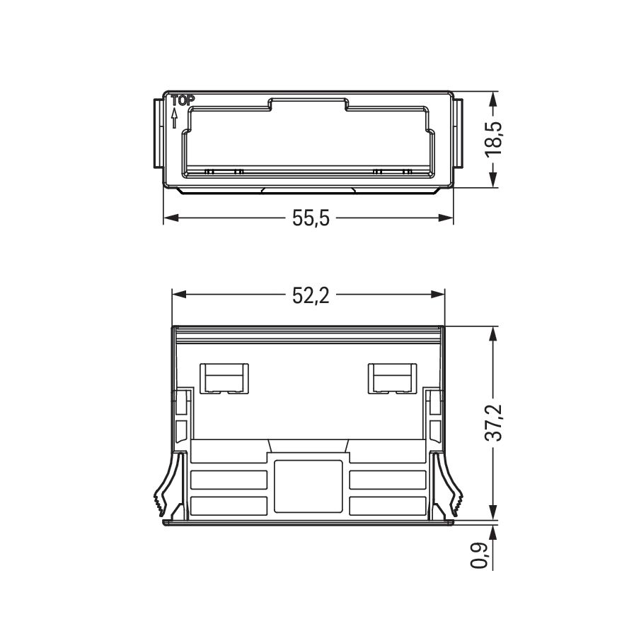 Rahmen Snap-In ws 5p Stecker/Buchse