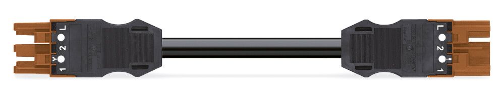 Systemverbindung 3p Serie 771 H05Z1Z1-F 3x1,5qmm L8000mm sw Buchse Stecker hfr