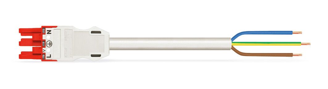 Systemverbindung 3p Serie 771 H05VV-F ws 2,5qmm 3x2,5qmm L6000mm Buchse fr.Ende