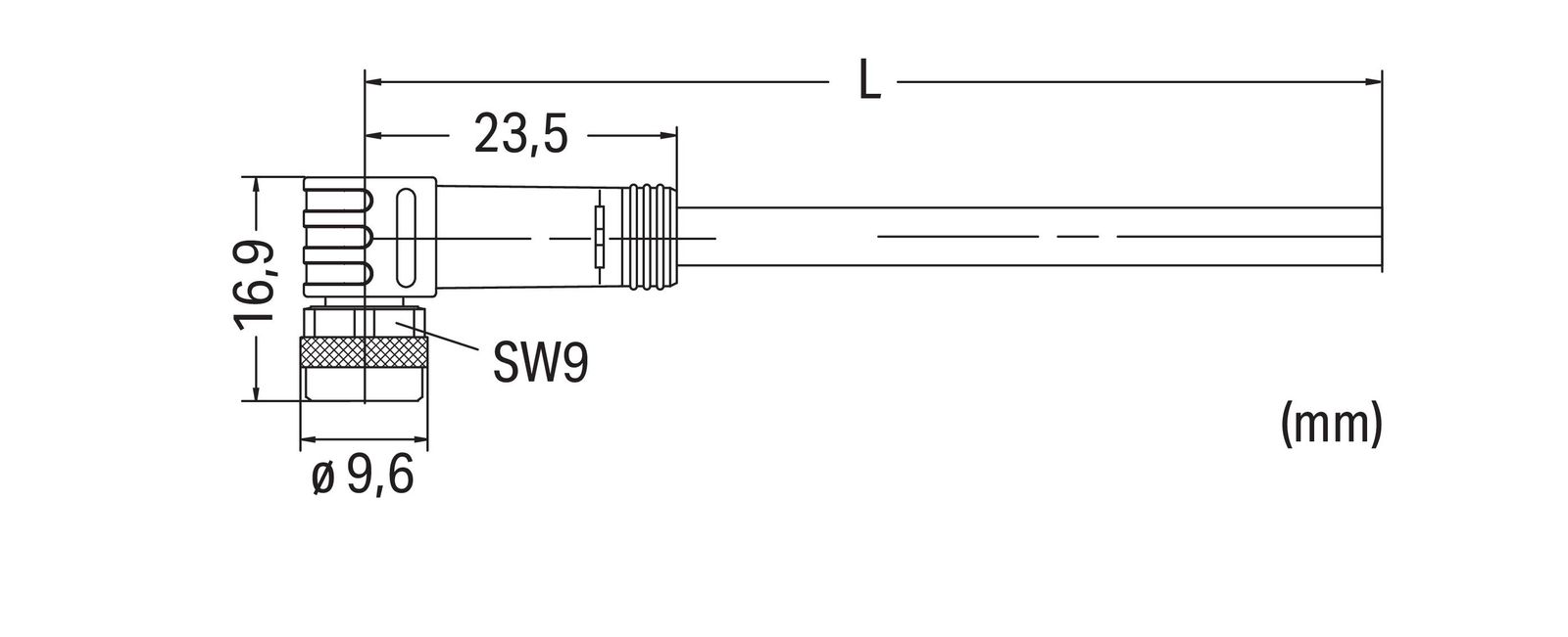 Sensor-Aktorkabel 3p 10m Serie 756 M8 Female abgew fr.Ende Polyurethan (PUR)