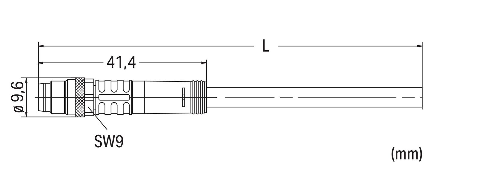 Sensor-Aktorkabel 3p 10m Serie 756 M8 Male ger fr.Ende Polyurethan (PUR) hfr