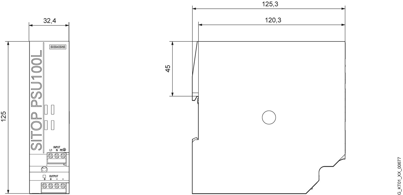 Gleichstromversorgung REG SITOP 24V 60W 120-230VAC f.Reiheneinb 2,5A IP20