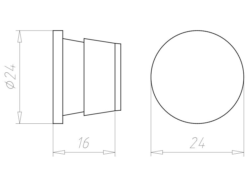 Rohrverschlussstopfen Kst Ø25mm Geeignet für f.flexible Rohre f.starre Rohre sw