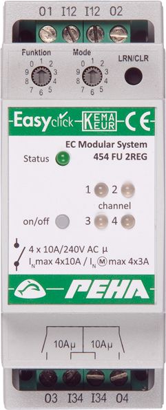 Schaltaktor Funkb EnOcean REG 2TE 4f 10A 2300W