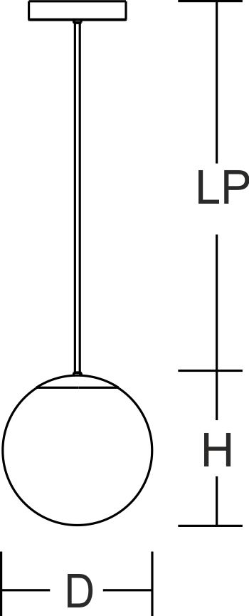 LED-Pendelleuchte 79W BasicBall 3000K 8400lm 6LEDs LED nicht austauschbar sym