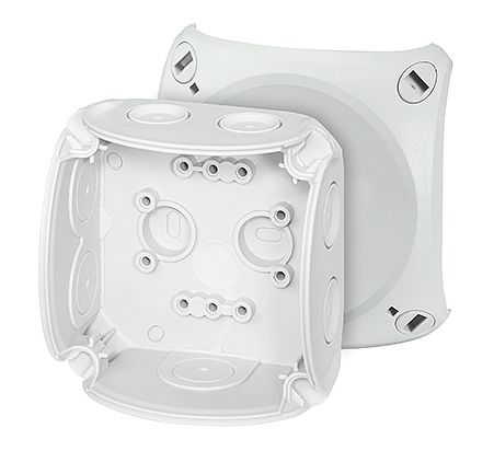 Abzweigdose IP66 6qmm 130x130x77mm gr Kst Wand/Decke hfr