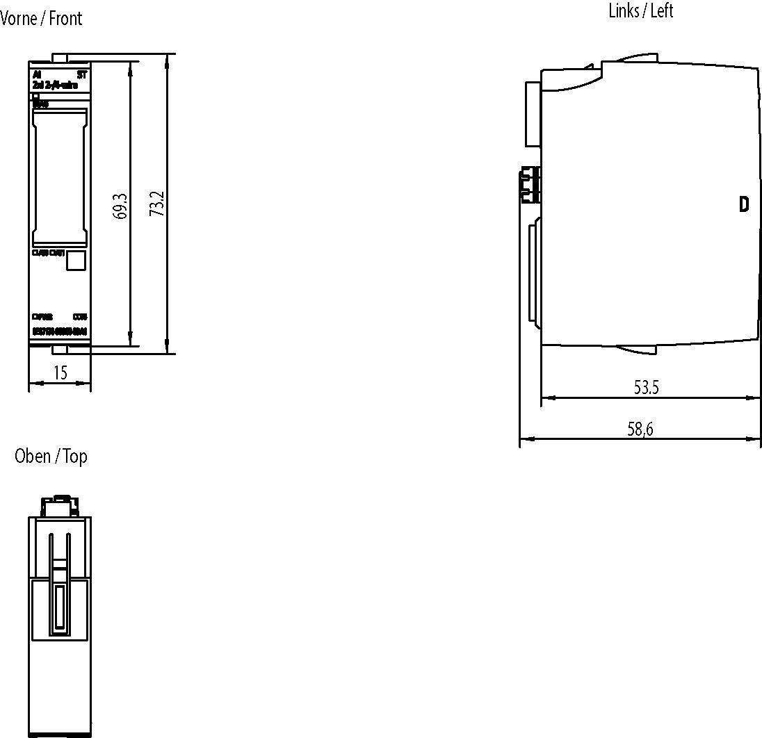 Analoges I/O-Modul DC 19,2-28,8V Eing.Strom Federzugans