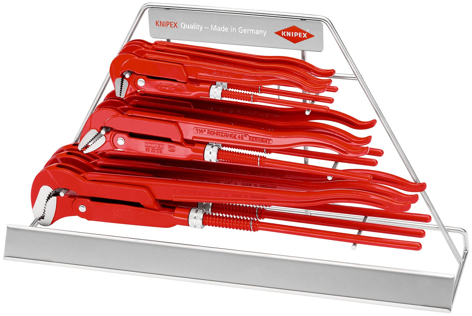 Lochplattenwand Display f.Rohrzangen