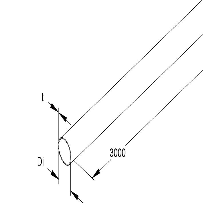 Stahl-Steckrohr VA Ø50mm starr unbeh 5Kl Edst -45-400°C Rohrende