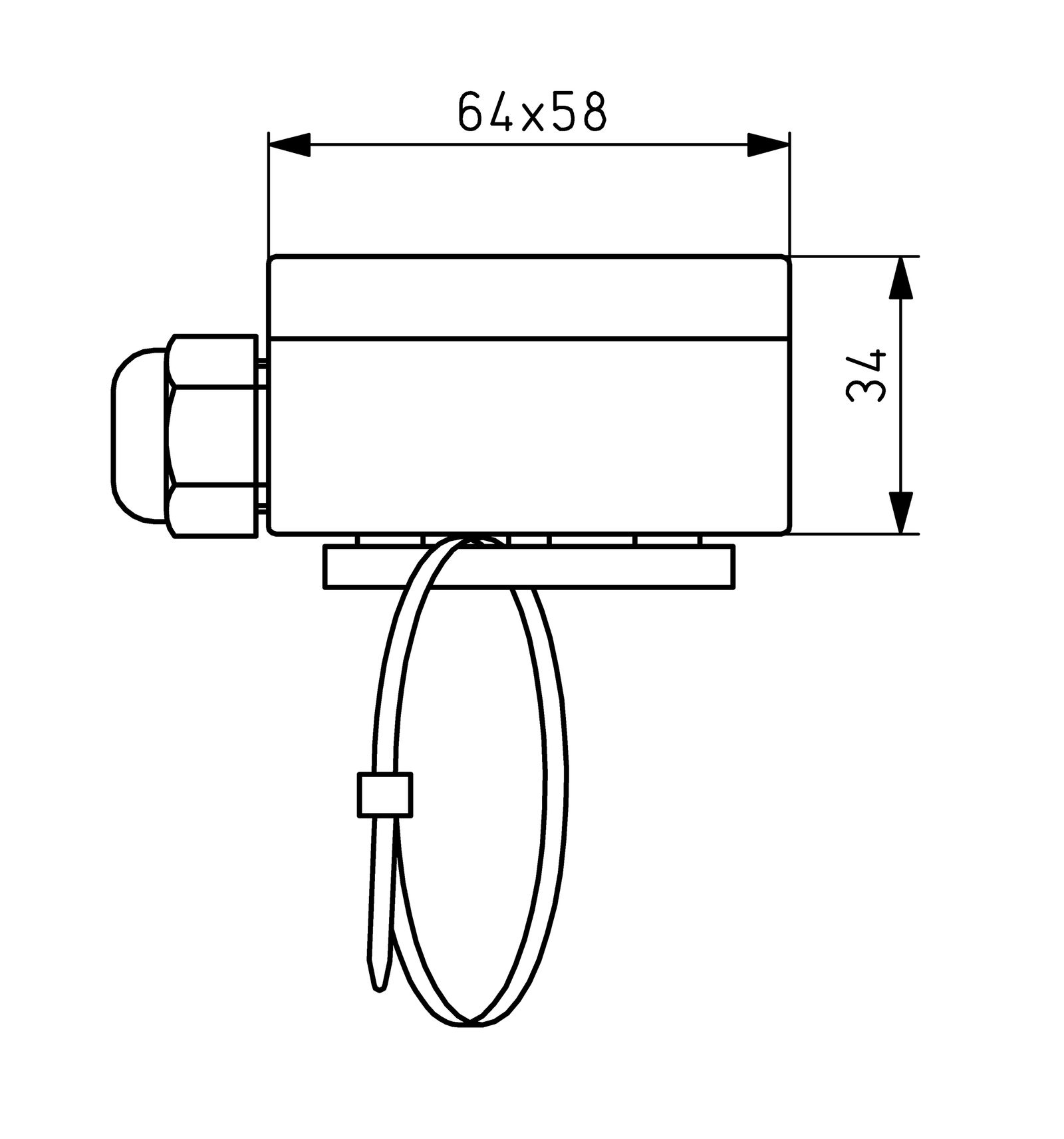 Sensor (HVAC) PT100 m.Gehäuse