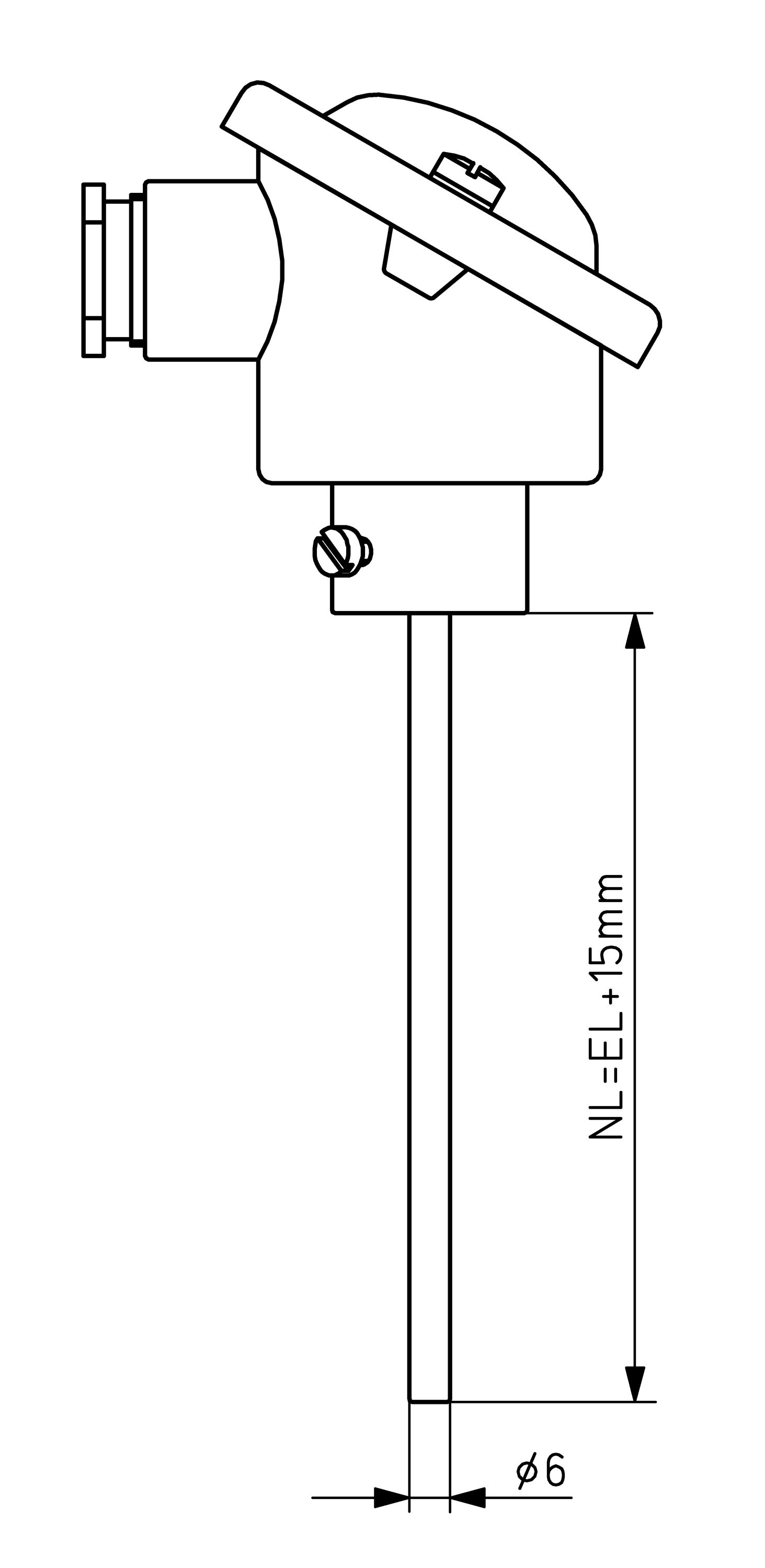 Sensor (HVAC) Pt1000 m.Gehäuse -30-100°C