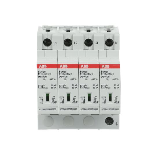 Blitzstromableiter TN TN- 690VAC 2,4kV 4TE TS35 Netzform TN Hutschiene TH35 opt