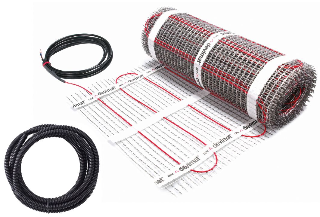 Heizkabel 150W/qm 1200W 8qm 1Kaltl 230V 11W/m Mit Trägermatte 16000x500x3,2mm