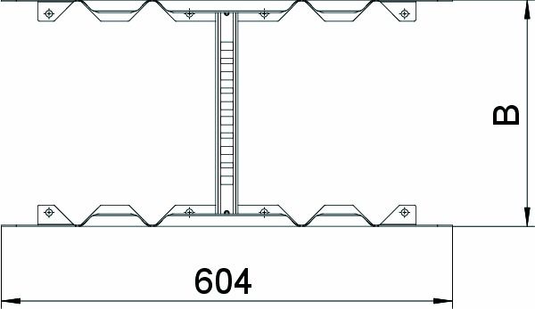 Gelenkverbinder ST Schraubverb 500x60mm Geeignet für Kabelleiter 604mm