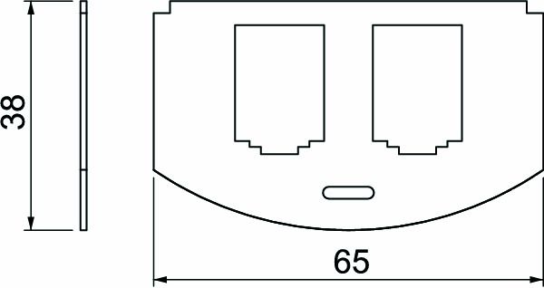 Abdeckplatte Edst 65mm 21fÖffn edst Tragering