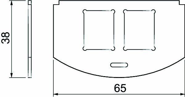 Abdeckplatte Edst 65mm 21fÖffn edst Tragering