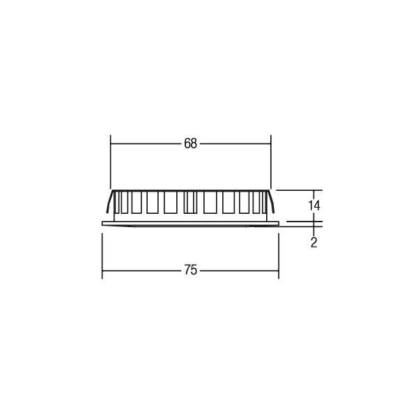 LED-Deckeneinbauleuchte 4,5W 2900K 320lm chr Konv IP44 Ø75x3mm