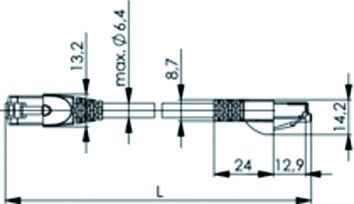 Patchkabel Cat6A 0,25m gn S/FTP RJ45 AWG27