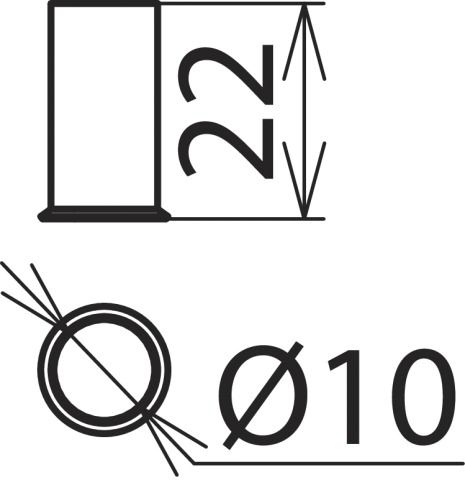 Aderendhülse 50qmm 22mm Cu Standard