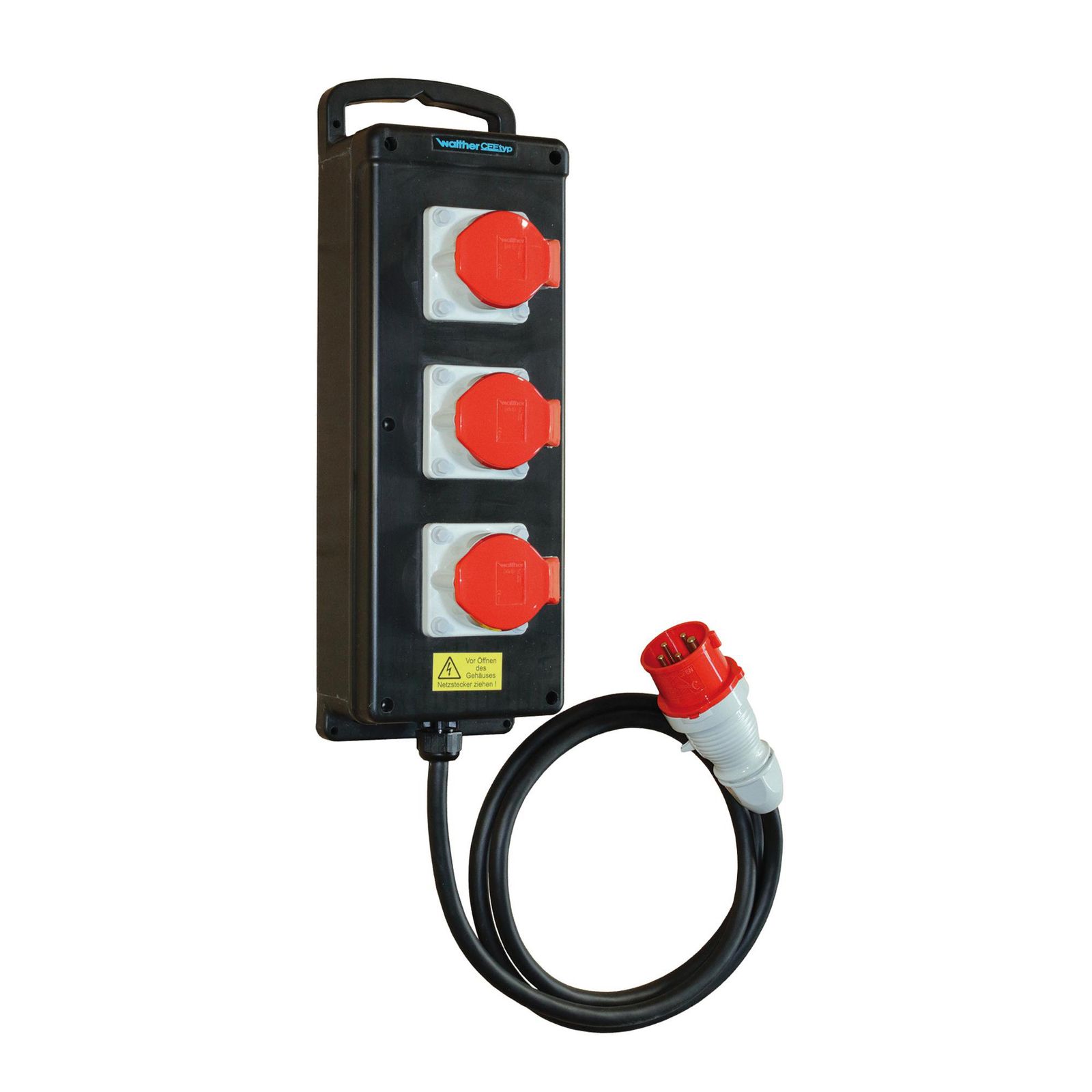 CEE-Kombi Gummi sw IP44 2x16A5p400V CEE-16A