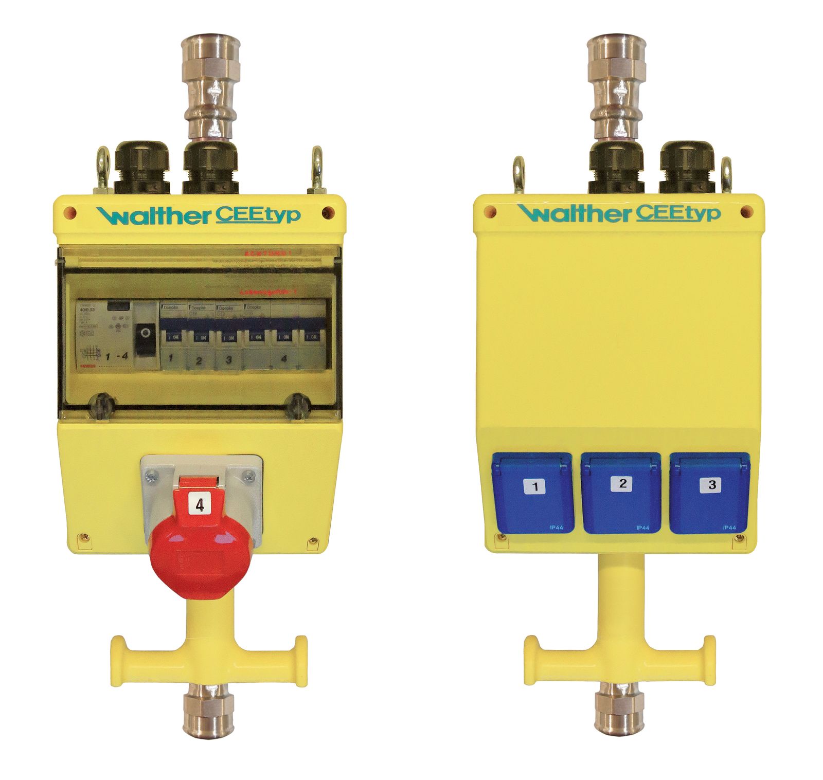 Energiewürfel Kst ge IP44 1x16A5p400V 3Steckd LS-Schalter