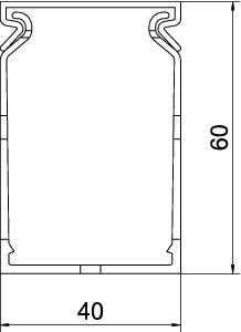 Verdrahtungskanal lgr METRA 60x40x2000mm m.OT hfr Bodenl