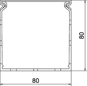 Verdrahtungskanal lgr METRA 80x80x2000mm m.OT hfr Bodenl