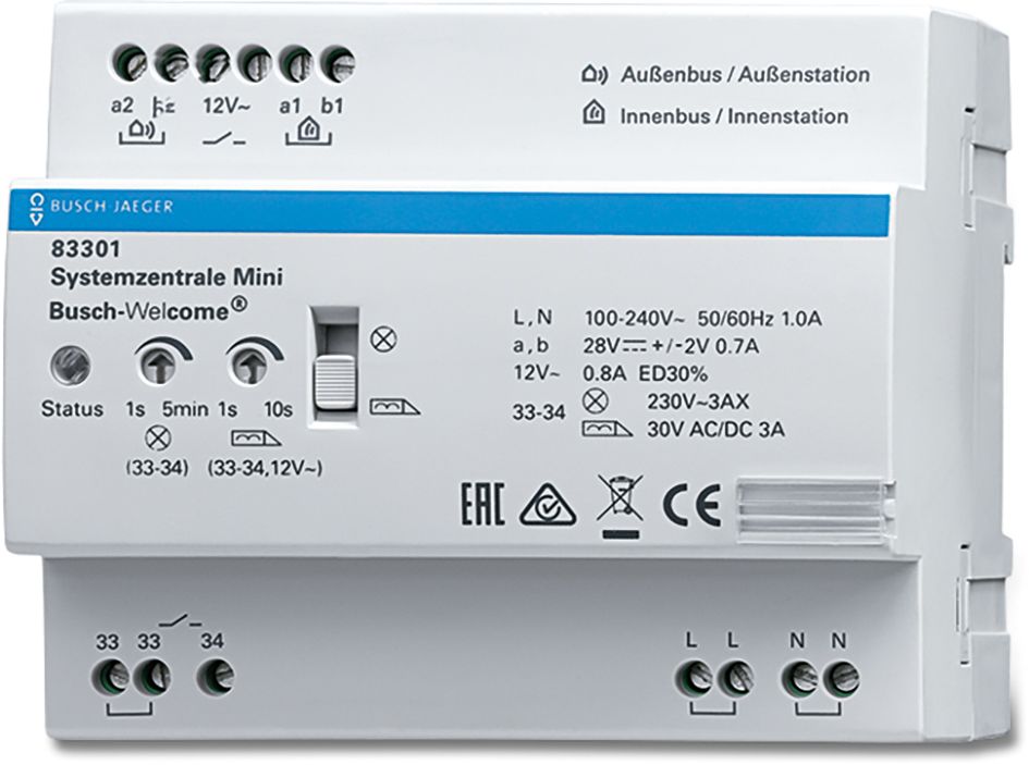 Steuergerät Türstat 28V DC Bus Türöffn IP20 Außenstation 31Tln
