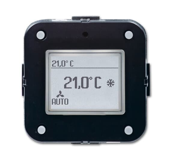 Raumtemperaturregler UP KNX sw mt Basis+Geh-OT Mit Vor-Ort Bedienung