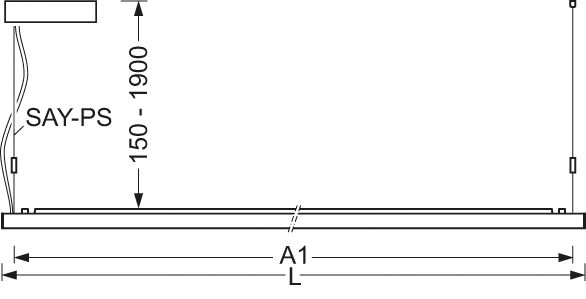 LED-Pendelleuchte 29W stail 4000K 4084lm Konv 1LED LED nicht austauschbar sym