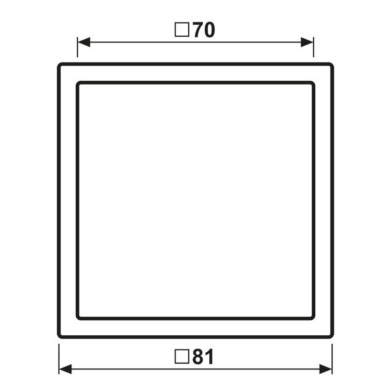Rahmen 1f aws hglz LS / LS ZERO Kst Unterputzmontage Thermopl