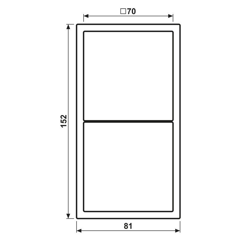 Rahmen 2f aws hglz LS / LS ZERO Kst Unterputzmontage Thermopl
