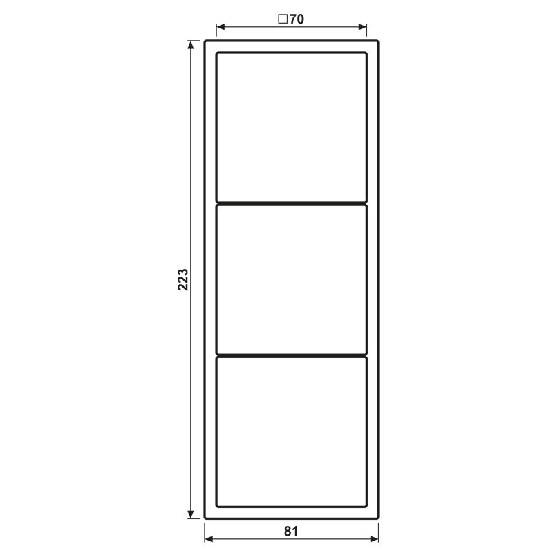 Rahmen 3f aws hglz LS / LS ZERO Kst Unterputzmontage Thermopl